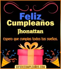 Mensaje de cumpleaños Jhonattan